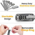 Stainless Steel Measuring Spoons Set of 8, Rectangular Metal Measuring Spoons - Image 2