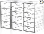 Acrylic 3 Pack Desk Organizers and Accessories, Makeup Organizer Storage by YFXCVSL