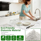 Large Stone Drying Mat for Kitchen Counter, Collapsible Stone Dish Drying Mats - Image 4