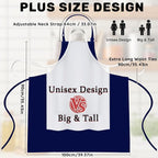 2 Pcs Plus Size Chef Apron, Unisex Professional Apron - Image 3
