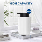 Ceramic Foaming Soap Dispenser, 12 oz Bathroom Foam Hand Soap Dispenser - Image 6