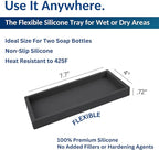 Spacewiser Countertop and Vanity Tray – Small 7.7” Silicone Tray, Soap - Image 3