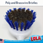 LOLA Pro Pot N' Pan Brush, Abrasive Cleaning, Poly & Brass Wire Bristles - Image 2