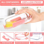 GULFLIN Small Glass Food Storage Containers 12 Pack-12oz Glass Containers - Image 4
