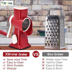 Rotary Cheese Grater with Handle Kitchen Shredder Slicer Grater Slicer Ice - Image 2