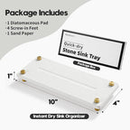 Razborci Water Absorbing Stone Sink Caddy Kitchen Sink Organizer Tray, - Image 3