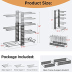 MUDEELA Pots and Pans Organizer Rack under Cabinet 8-Tiers Adjustable Pot Rack - Image 3