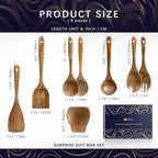 Wooden Spoons for Cooking, Nonstick Cooking Utensil Set - Image 2