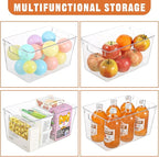 Freebat 12 Pack Large Clear Plastic Storage Bins, Plastic Containers - Image 3