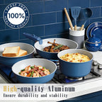 Umite Chef Pots and Pans Set Non Stick, Healthy Induction Cookware Oven Safe RV - Image 3