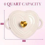 Paris Hilton Enameled Cast Iron Dutch Oven Heart-Shaped Pot - Image 2
