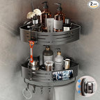 Voldra Corner Shower Caddy Suction Cup, Corner Shower Shelves No Drilling by VOLDRA