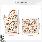 Western Cactus Cowboy Boho Silicone Oven Mitts Pan Mats Set of 2, Heat - Image 3