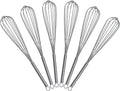 8 inch Mini Wire Whisk 6 Pack by Keewah