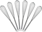 8 inch Mini Wire Whisk 6 Pack by Keewah