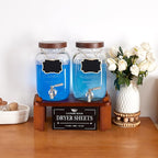 2PCS Large Drink Dispensers for Parties, Glass Beverage Dispenser - Image 8