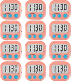 12 Pack Digital Kitchen Timers for Cooking Magnetic Timer for Cooking Loud by AOUCE