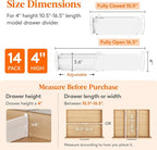 Lifewit 4" Tall 14 Pack Drawer Dividers, 27-42cm/10.5-16.5" Expandable Drawer - Image 2