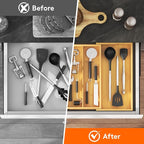 Lifewit Utensil Organizer for Kitchen Drawer, Expandable Cooking Utensil Tray - Image 8
