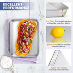 9 Inch Baking Sheet Pan with Rack Set, Joyfair Stainless Steel Toaster Oven - Image 3