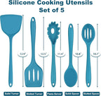 TeamFar Silicone Cooking Utensils Set, 5-Piece Heat Resistant Kitchen Utensils - Image 2