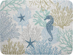 Blue Coral Dish Drying Mat Coastal Starfish Dishes Pad Hanging Drainer Mats by Giwawa