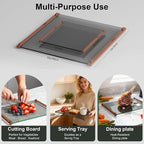 Glass Cutting Boards for Kitchen, European Grey Glass Paired - Image 2