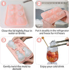 Cat Ice Cube Tray Silicone Large Ice Cube Mold, Fun Shapes Ice Cube Trays - Image 3