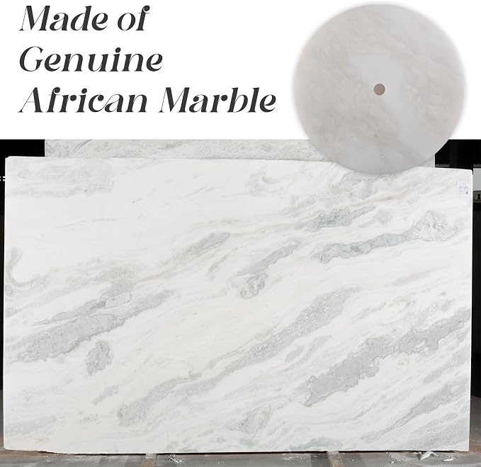 Koville African Genuine Marble Paper Towel Holder Countertop, - Image 5