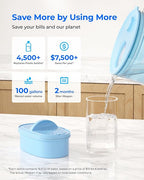 Waterdrop PT-72B-A Glass Alkaline Water Filter Pitcher, Eco-Friendly, Enhances - Image 6