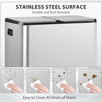 SUPER DEAL Kitchen Trash Can 16 Gallon 60L Dual Stainless Steel Garbage and - Image 8