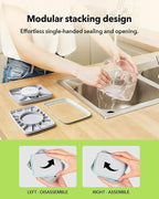 Airtight Food Storage with One-Touch Lid, Stackable Durable PET - Image 5