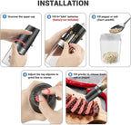 Gravity Electric Salt and Pepper Grinder Set, Battery Powered LED Light One - Image 8