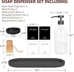 Ronasip Set of 5 Kitchen Soap Dispenser Set 16 Oz Glass Hand Dish Soap Dispenser - Image 5