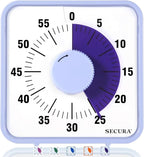 Secura 7.5 Inch Visual Timer, 60 Minute Oversize Visual Countdown Timer by Secura