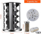DOUBLE 2 C Revolving Countertop Spice Rack Stainless Steel Seasoning Storage - Image 5