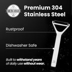 Vegetable Peeler, Ultra-Sharp Ergonomic Stainless Steel Potato Peeler, - Image 6