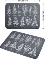Flower Herbs Dish Drying Mat Wild Plant Dish Rack Mat - Image 2