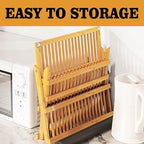 Bamboo Dish Drying Rack for Kitchen - Image 6
