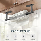 FORIOUS Paper Towel Holder Under Cabinet, One Hand Operable - Image 7