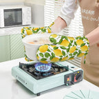 Lemon Oven Mitts and Pot Holders Sets of 4, Resistant Hot Pads - Image 7