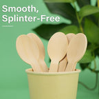 LotFancy Disposable Wooden Spoons, Biodegradable Compostable Eco-friendly - Image 5