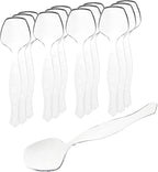 PARTY BARGAINS Disposable Clear Plastic Serving Spoons 8.75″ – Heavy-Duty Clear by PARTYBARGAINS