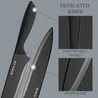 Kitchen knife set with Magnetic knife holder, 15 pieces high carbon stainless - Image 4
