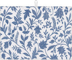 Blue Floral Print Dish Drying Mats by Unknown