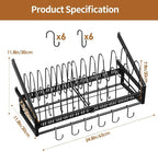 Housolution Pan Rack Wall Mounted, 24.8" Vertical Lid Organizer - Image 7