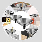 Small Funnel Set of 2, Stainless Steel Mini Funnel - Image 4