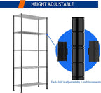 REGILLER 5-Wire Shelving Metal Storage Rack Adjustable Shelves, Standing - Image 5