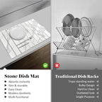 Large Stone Dish Drying Mats for Kitchen Counter, Fast Drying Collapsible Dish - Image 6
