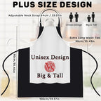 2 Pcs Plus Size Chef Apron, Unisex Professional Apron - Image 3